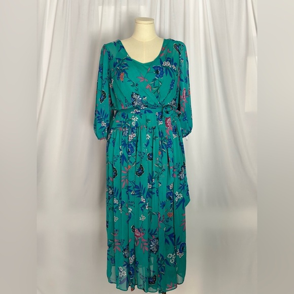 Calvin Klein Floral Print Wrap Dress (859) - Picture 1 of 14